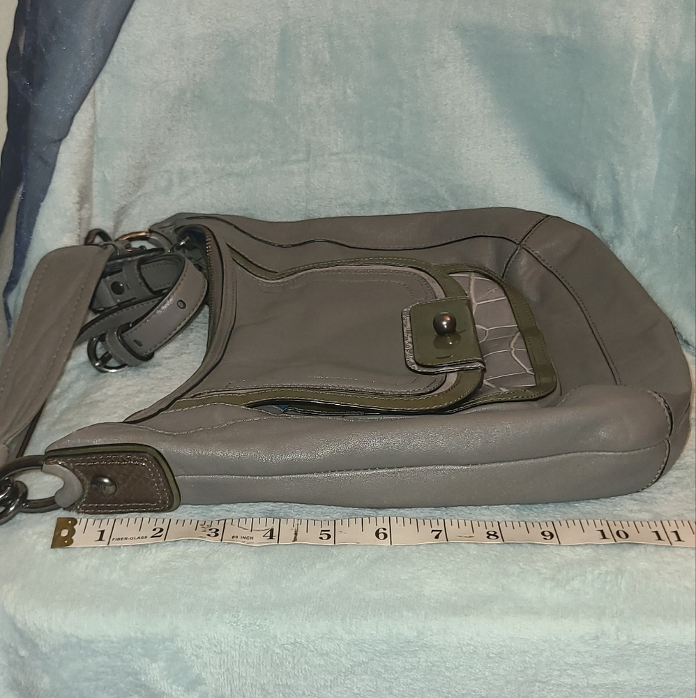 Coach Gray and Green Crossbody Bag - Picture 14 of 15